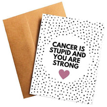 Load image into Gallery viewer, Cancer is Stupid and You Are Strong Get Well Card