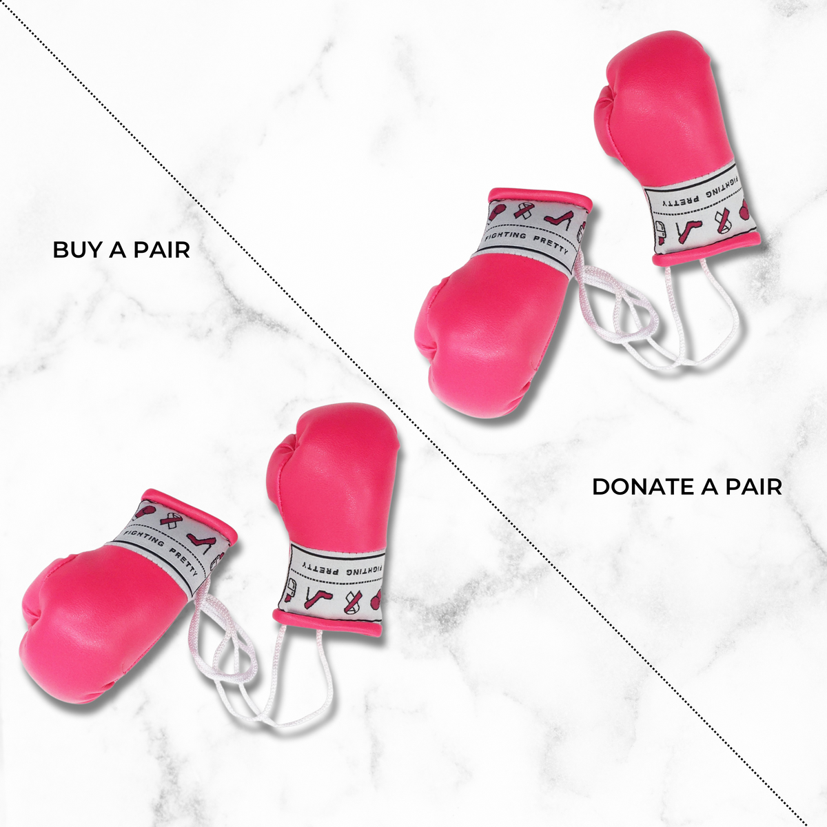 Fighting Pretty Mini Boxing Gloves Knockout Pink Shop Fighting