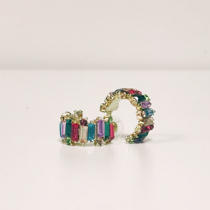 Multi color gemstone earrings