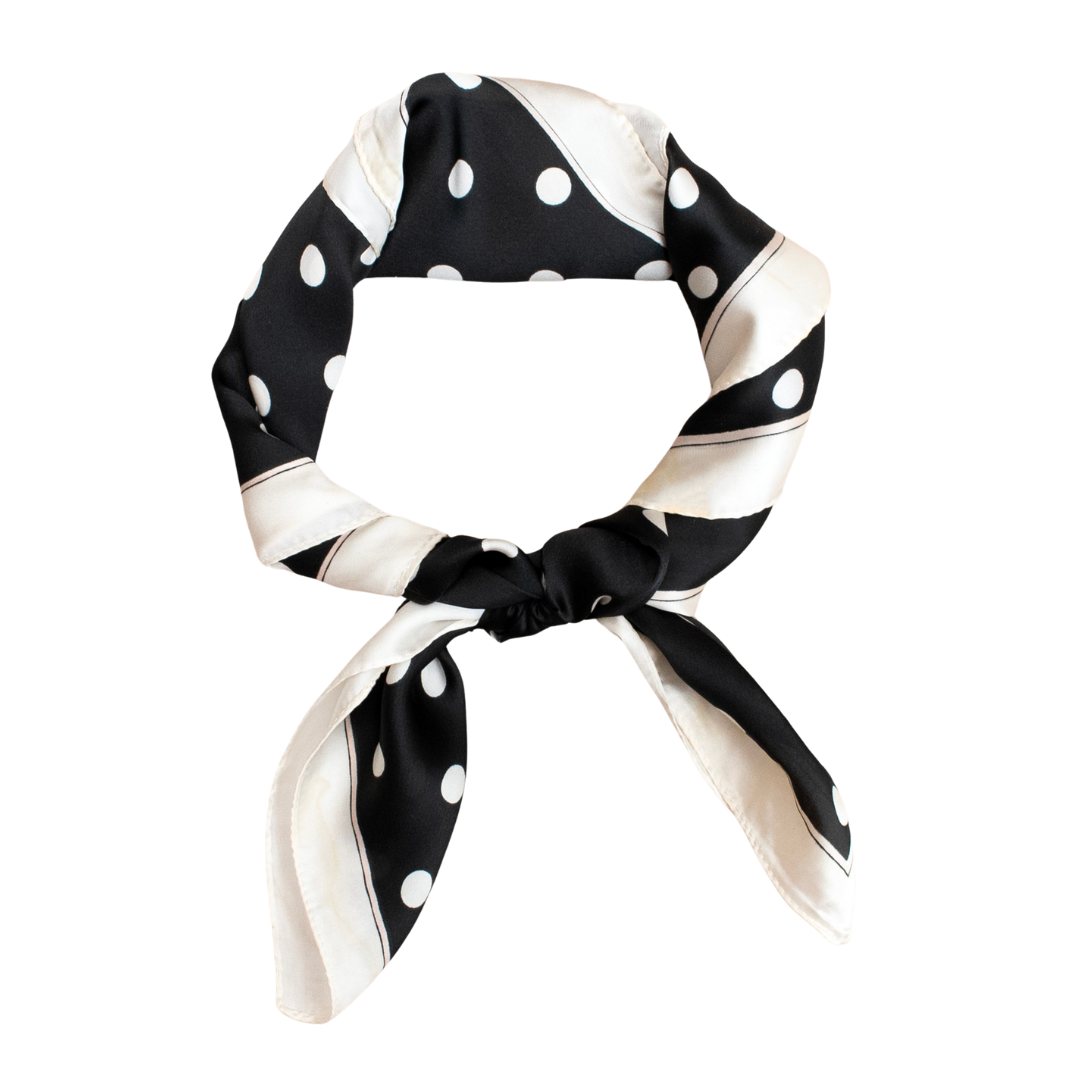 Bright Geometric Floral Silky Head or Neck Scarf