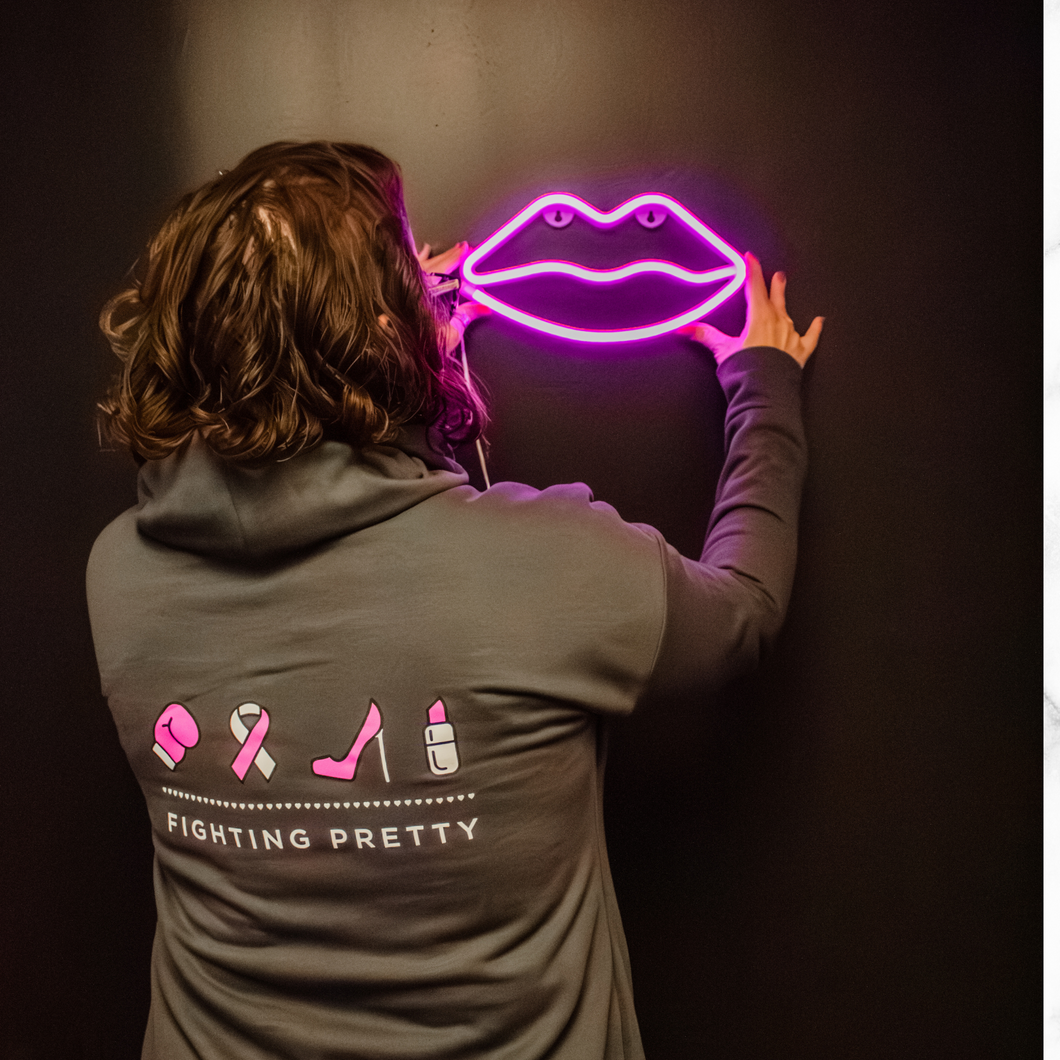 Neon Pink Lips Sign