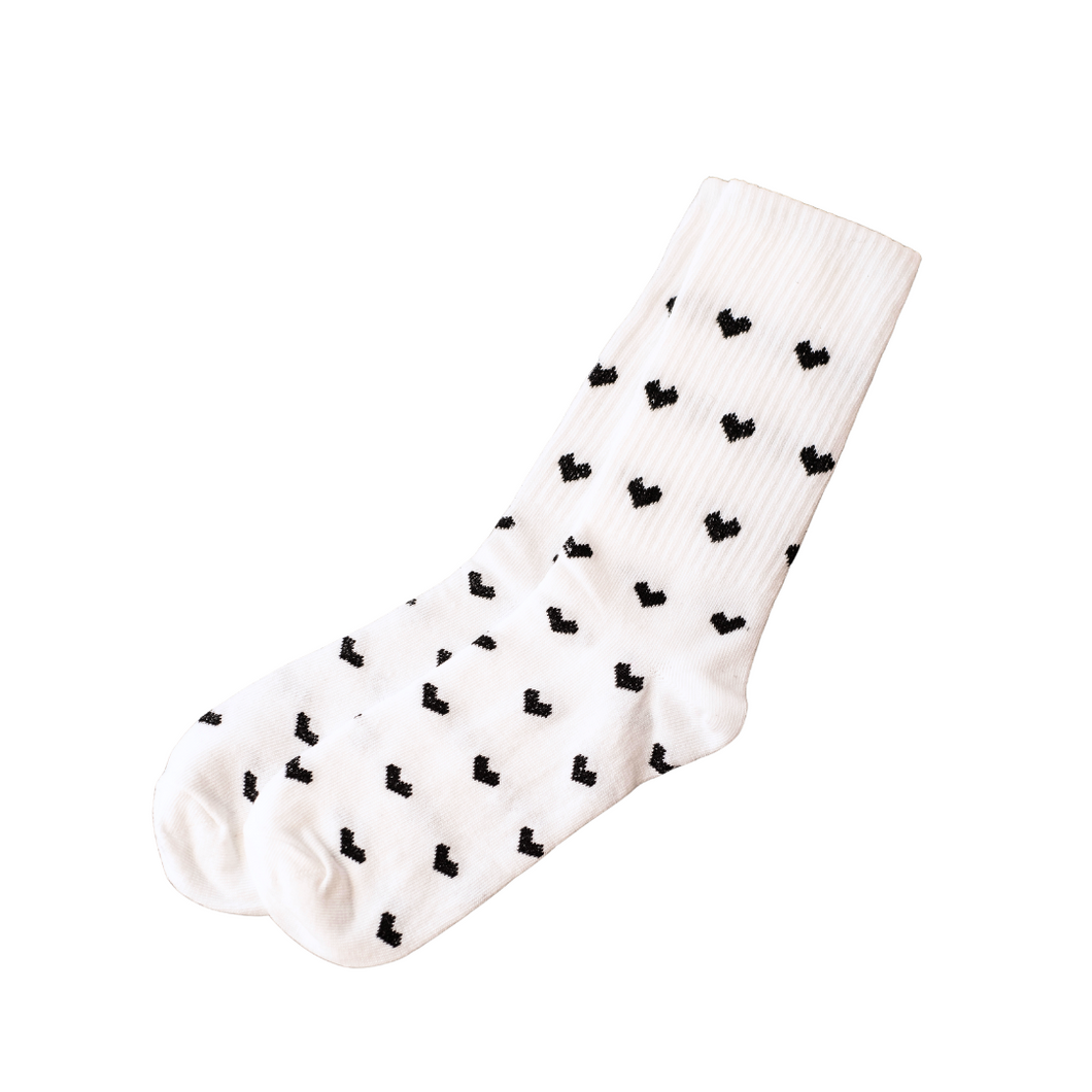 Black Heart crew sock