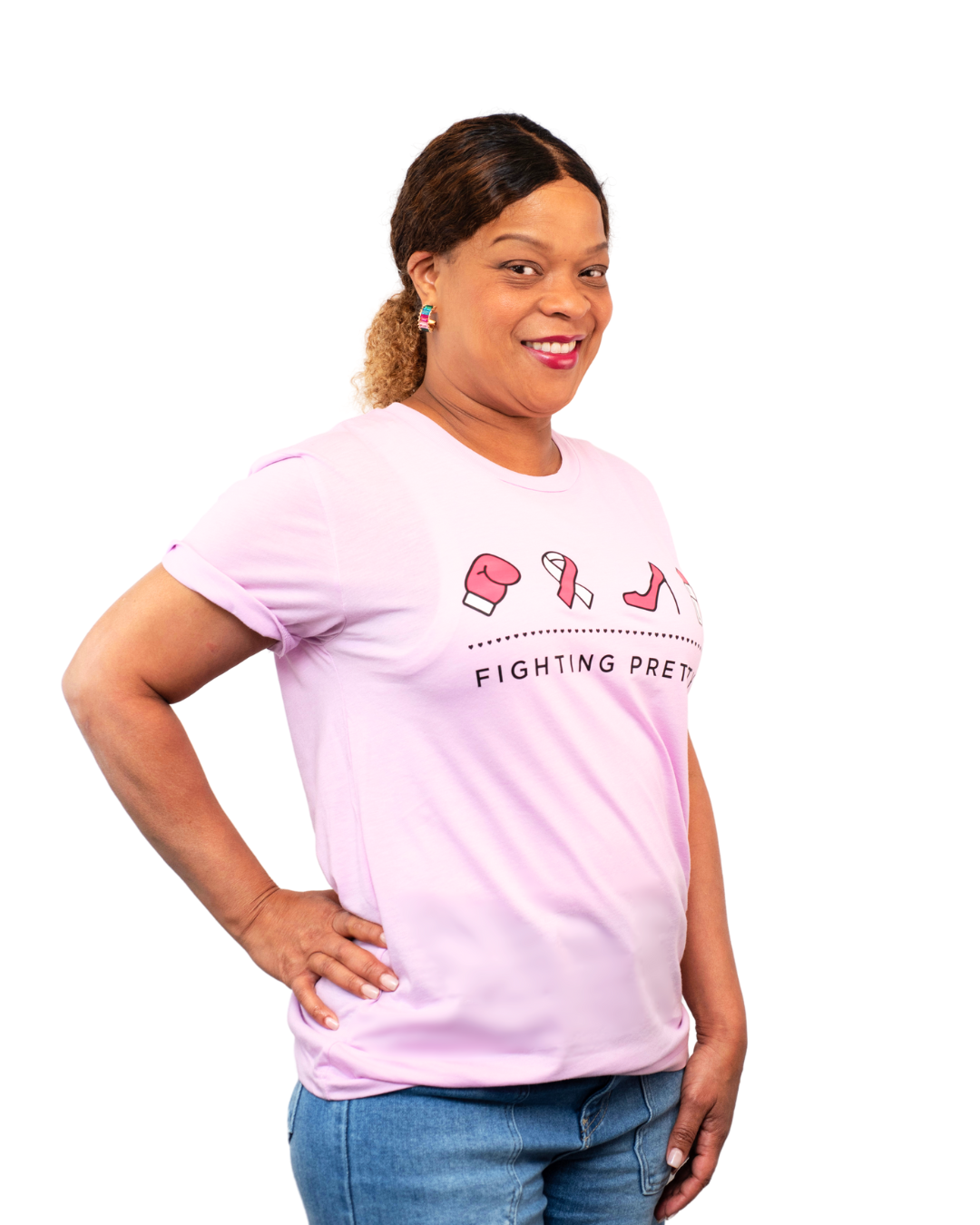 Fighting Pretty Classic Logo Unisex T-Shirt (Lavender)