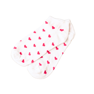 Pink Heart ankle sock