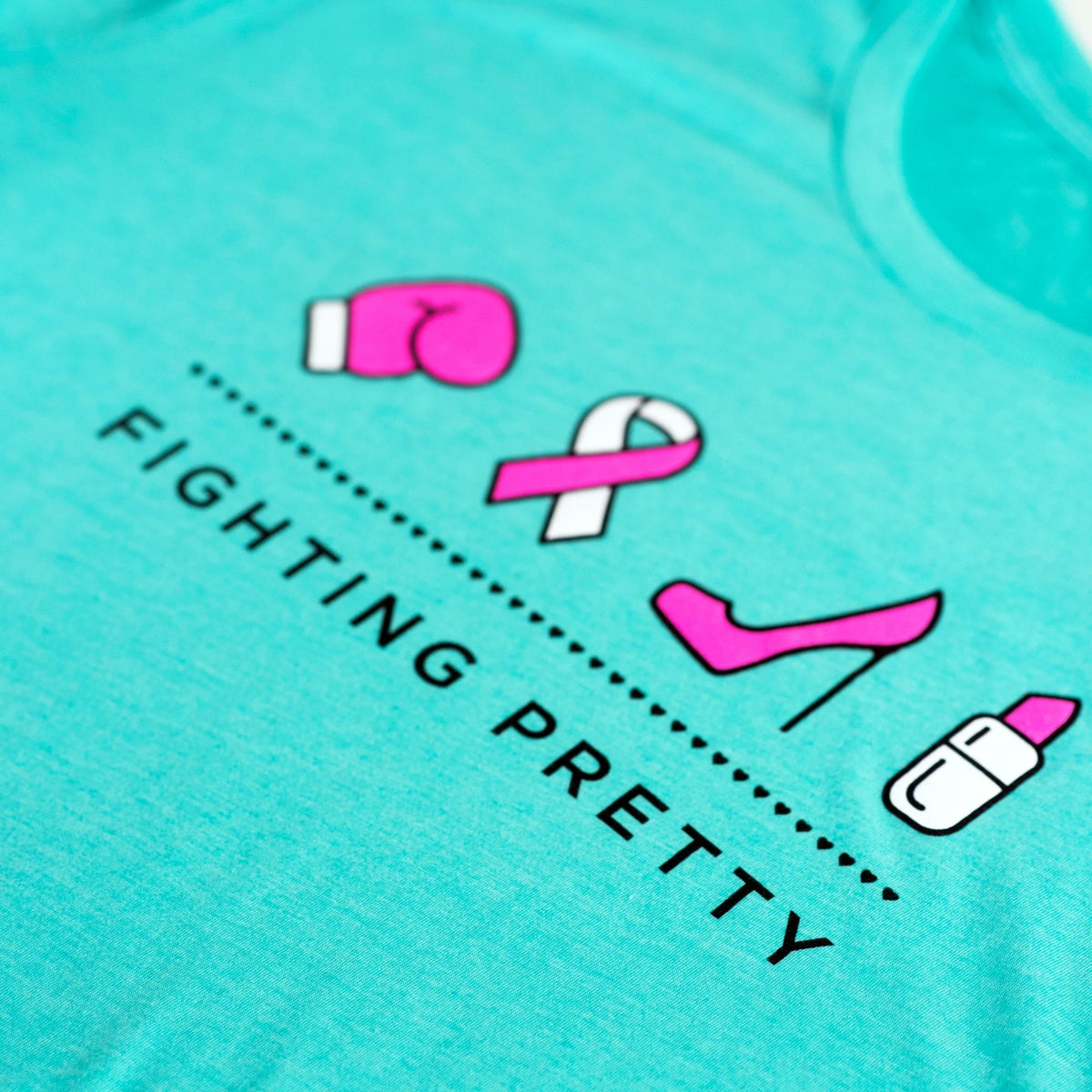 Fighting Pretty Logo Unisex T-Shirt (Teal)