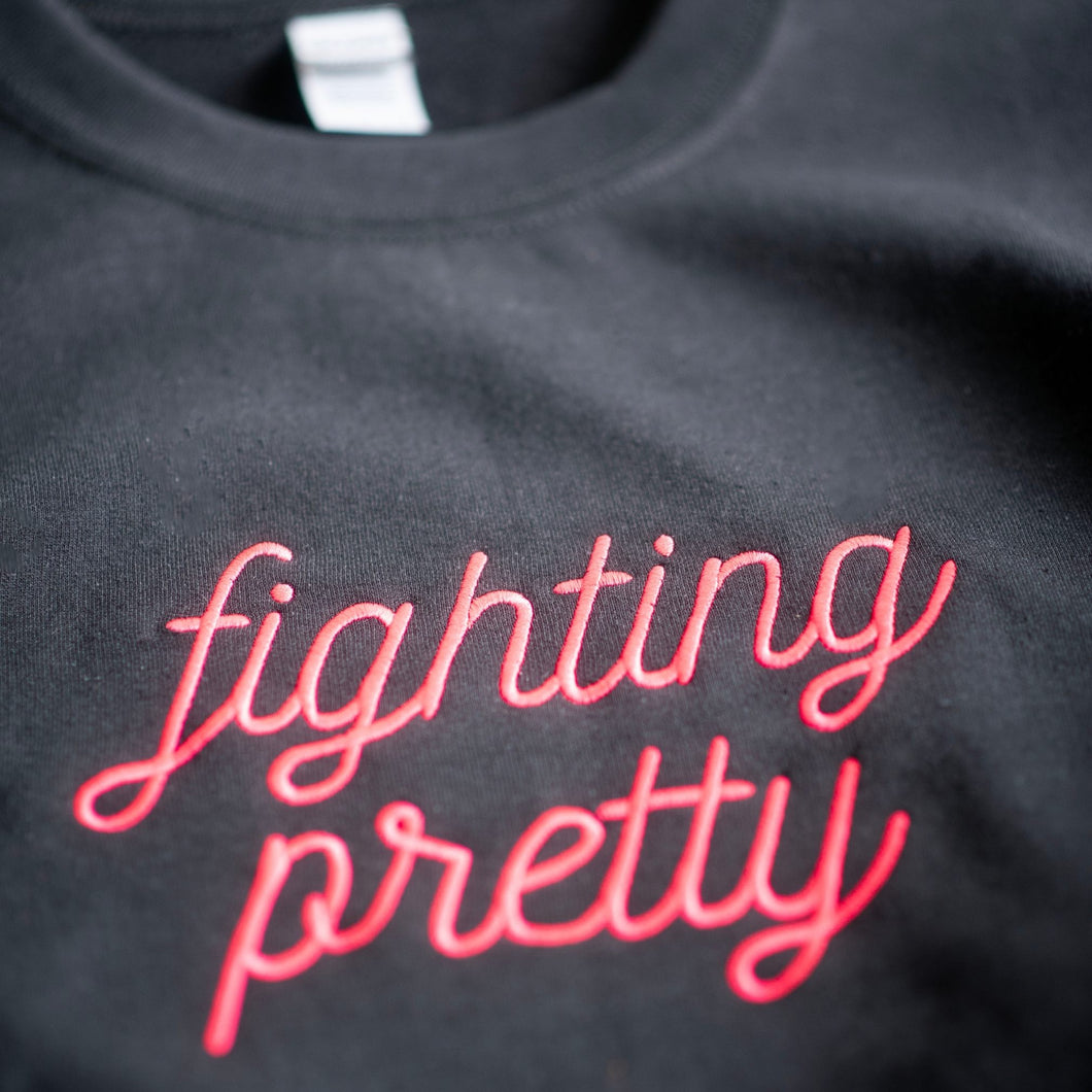 Fighting Pretty Embroidered Crew Neck Sweatshirt