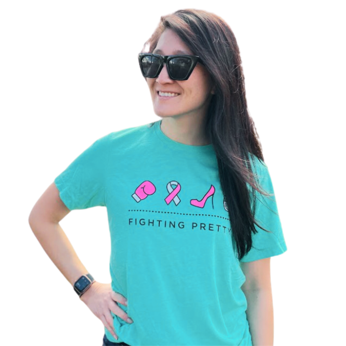 Fighting Pretty Logo Unisex T-Shirt (Teal)