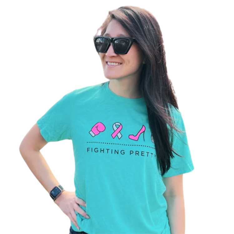 Fighting Pretty Logo Unisex T-Shirt (Teal)