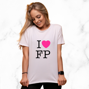 I Heart FP - 10th Anniversary T-Shirt with sponsored names on back of shirt