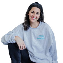 Load image into Gallery viewer, Pretty Powerful Embroidered Crew Neck Sweatshirt
