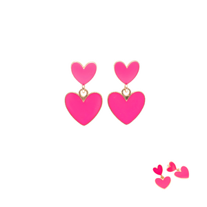 Pink Heart earrings