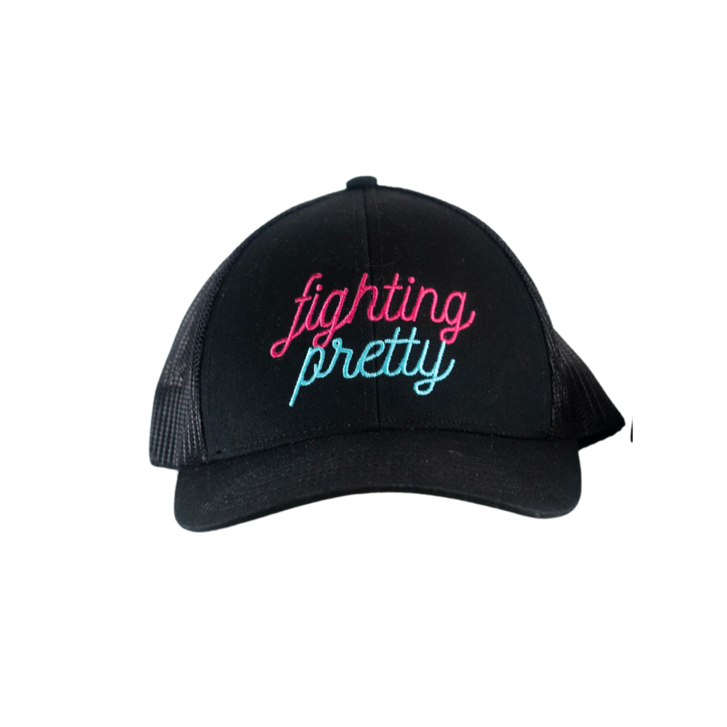 Fighting Pretty Fancy Script Trucker Hat