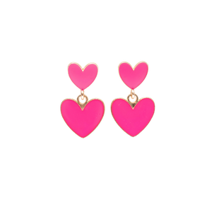 Pink Heart earrings