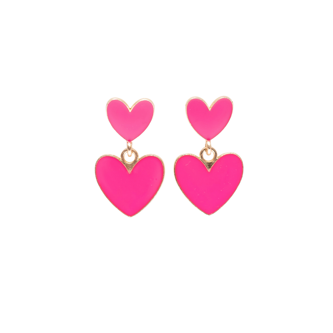 Pink Heart earrings