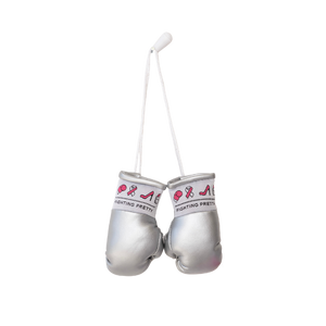 Fighting Pretty Mini Boxing Gloves - Silver