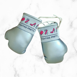Fighting Pretty Mini Boxing Gloves - Silver