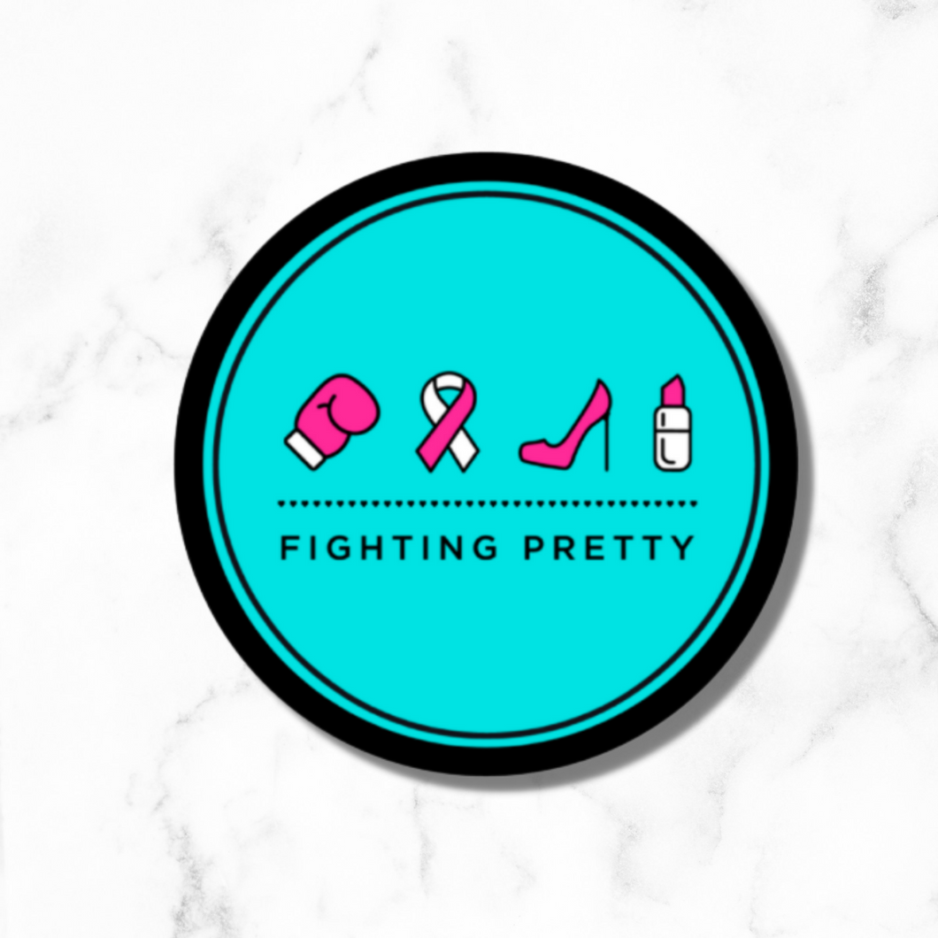 Sticker - Fighting Pretty Logo - Teal