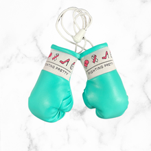 Load image into Gallery viewer, Fighting Pretty Mini Boxing Gloves - Teal
